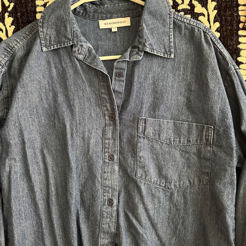 We Wore What Denim button up